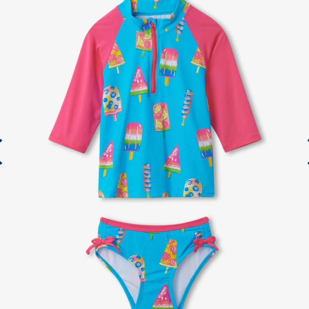 Hatley Fruity Pops Rash Guard Set, Size 5